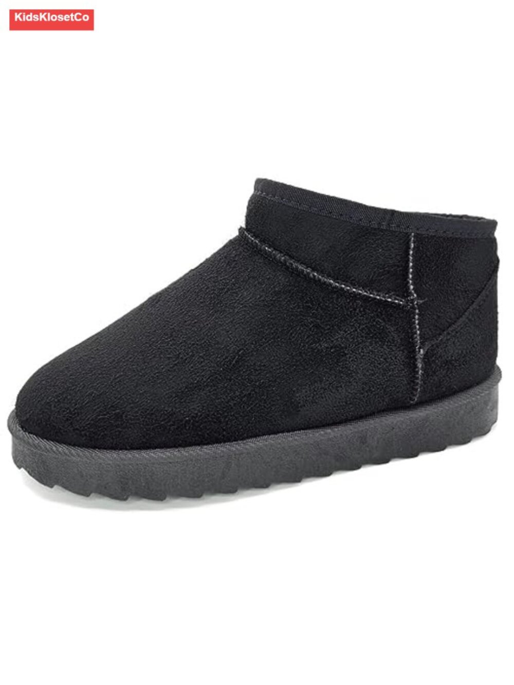 Faux Fur Lined Mini Ankle Boots Warm Cozy Slip-On Winter Boots for Kids